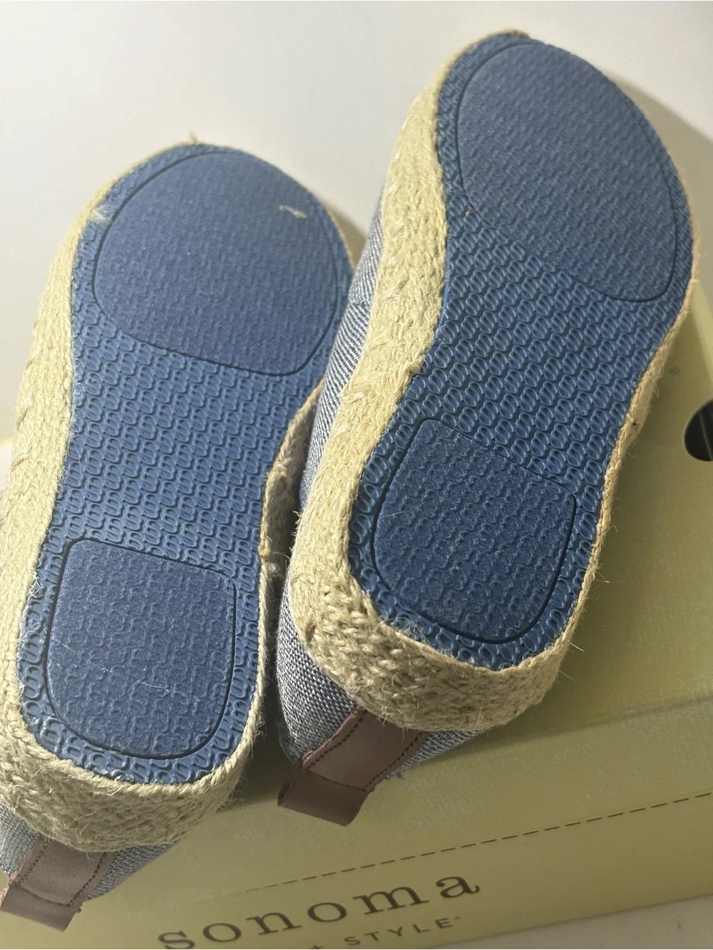 NWT Sonoma Life + Style Snaiden Blue Canvas Sneakers Espadrille Women’s  Sz 9.5